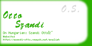 otto szandi business card